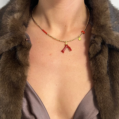 Lolita Necklace – Mediterranean Red Coral Branch