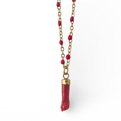 Collier Laora – Corail rouge