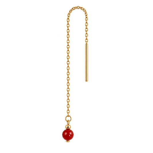 Mono boucle Perla - Perle de Corail rouge de Méditerranée