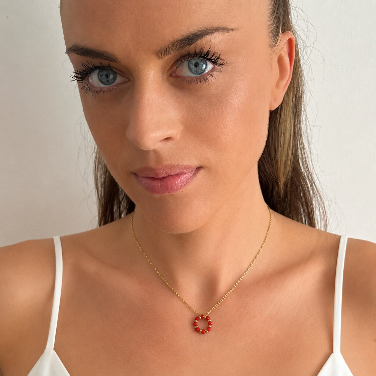 Collier en perles de Corail Oursin
