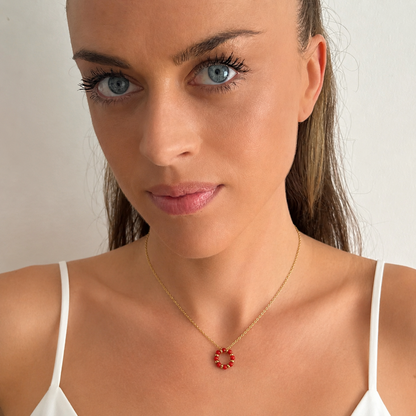 Collier en perles de Corail Oursin