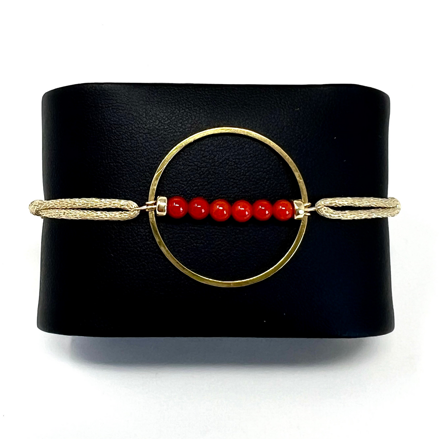 Bracelet Chloé – perles corail rouges de Méditerranée