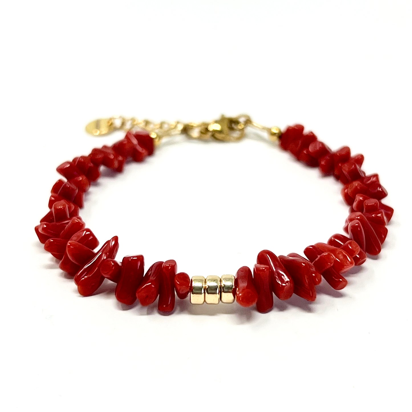 Celia Bracelet - Mediterranean Red Coral Chips