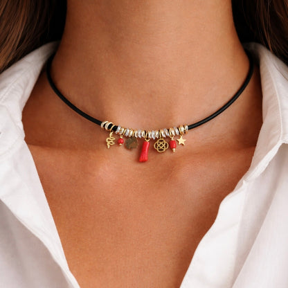 Masha Necklace – Mediterranean Red Coral Hand